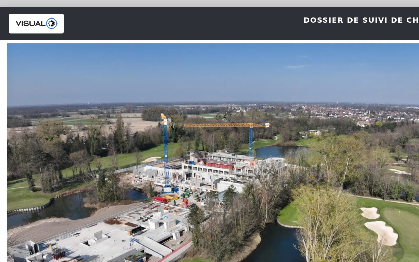 Dossier de suivi de chantier par drone : couverture avec vue aérienne du chantier